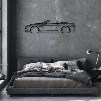 DB9 Convertible 2008 Classic Silhouette Metal Wall Art - Automotive Garage Decor