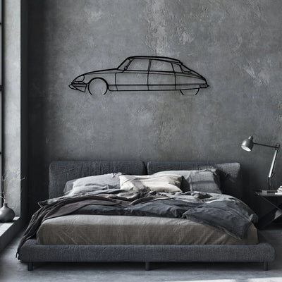 DS 23 1974 Classic Silhouette Metal Wall Art - Automotive Garage Decor