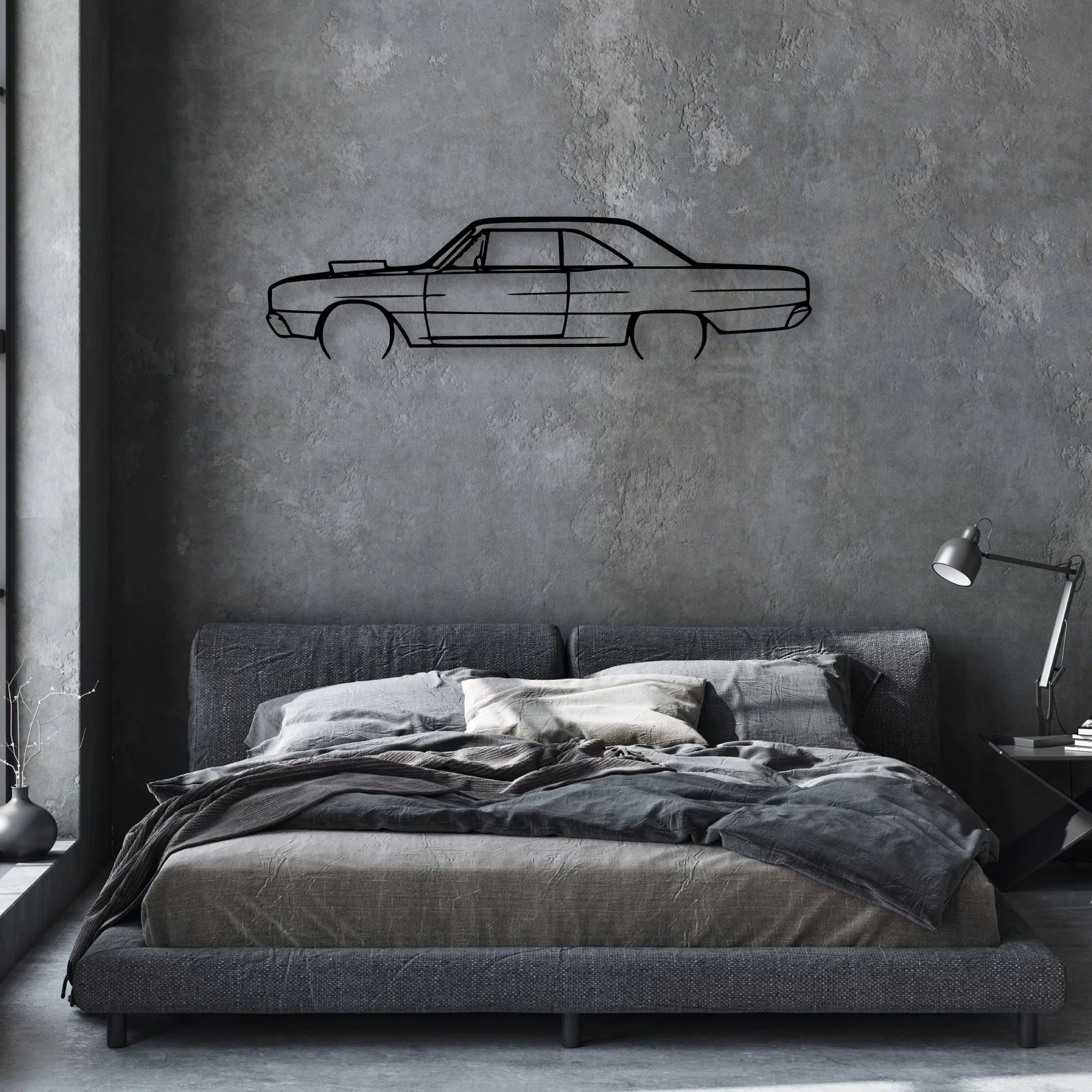 Dart 1967 Classic Silhouette Metal Wall Art - Automotive Garage Decor