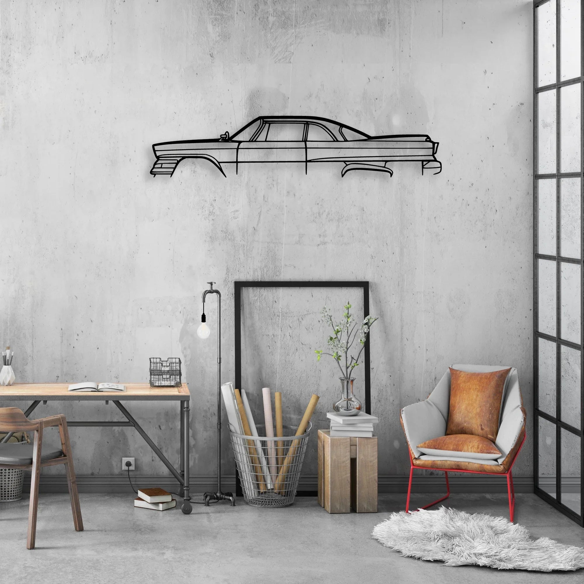 Dart Seneca Classic Silhouette Metal Wall Art - Automotive Garage Decor