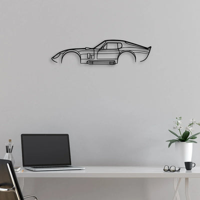 Daytona 1965 2 Classic Silhouette Metal Wall Art - Automotive Garage Decor
