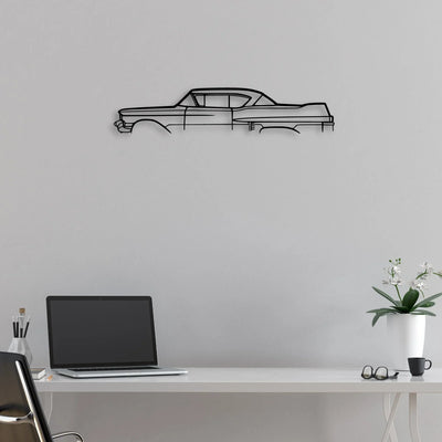 De Coupe 1957 Classic Silhouette Metal Wall Art - Automotive Garage Decor