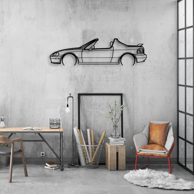Del Sol 1993 Classic Silhouette Metal Wall Art - Automotive Garage Decor