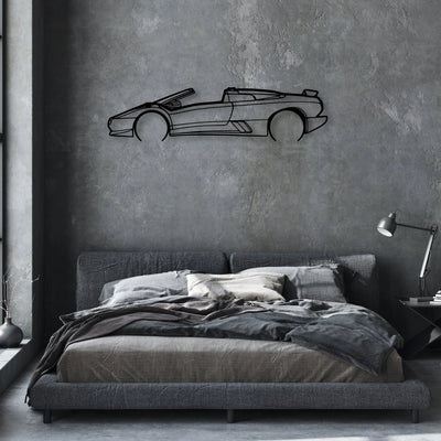 Diablo Roadster 1997 Classic Silhouette Metal Wall Art - Automotive Garage Decor