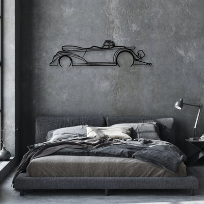 Drag 1937 Classic Silhouette Metal Wall Art - Automotive Garage Decor