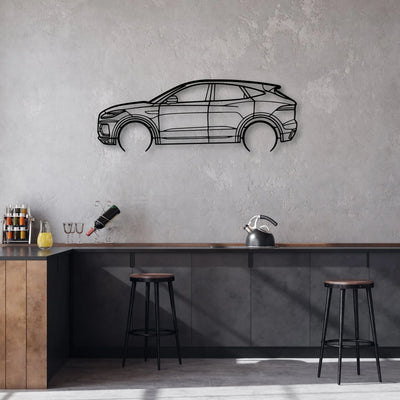 E-PACE R-Dynamic 2022 Classic Silhouette Metal Wall Art - Automotive Garage Decor