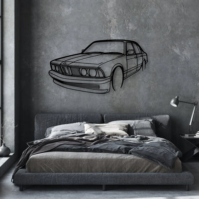E23 Angle Classic Silhouette Metal Wall Art - Automotive Garage Decor