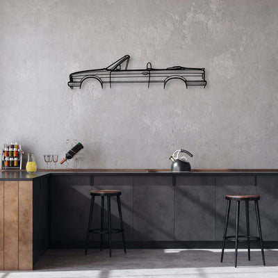 E30 325 Cabrio Classic Silhouette Metal Wall Art - Automotive Garage Decor