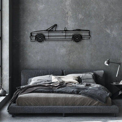 E30 Alpina Cabrio Classic Silhouette Metal Wall Art - Automotive Garage Decor