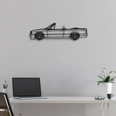 E30 Alpina Cabrio Classic Silhouette Metal Wall Art - Automotive Garage Decor
