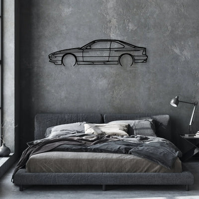 E31 850i 1991 Classic Silhouette Metal Wall Art - Automotive Garage Decor