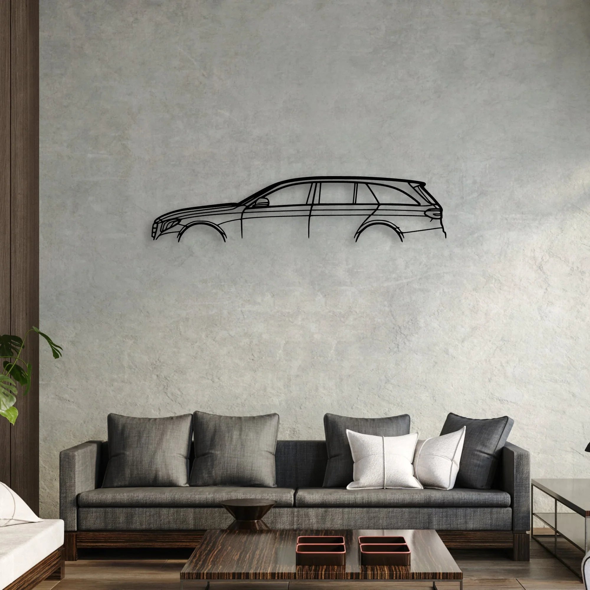 E400 T 2017 Classic Silhouette Metal Wall Art - Automotive Garage Decor