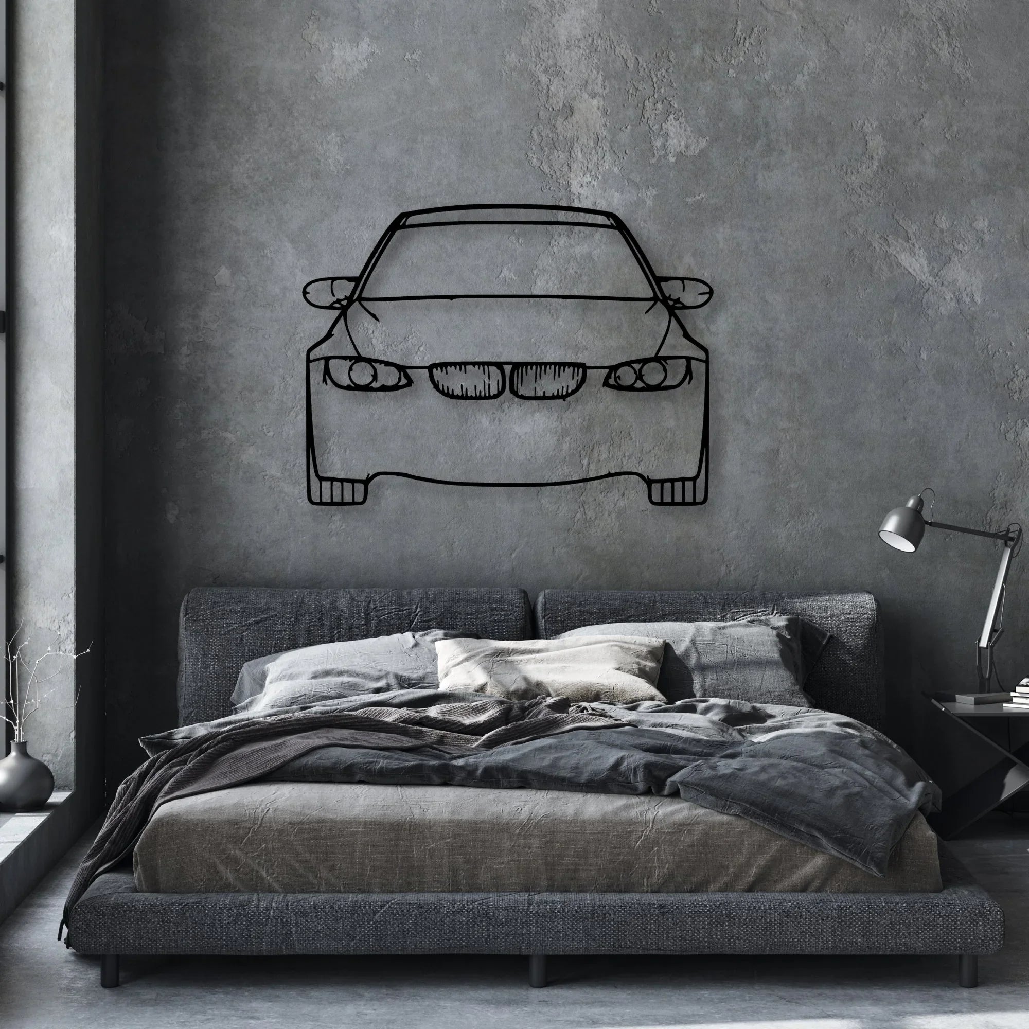 E92 M3 Classic Silhouette Metal Wall Art - Automotive Garage Decor