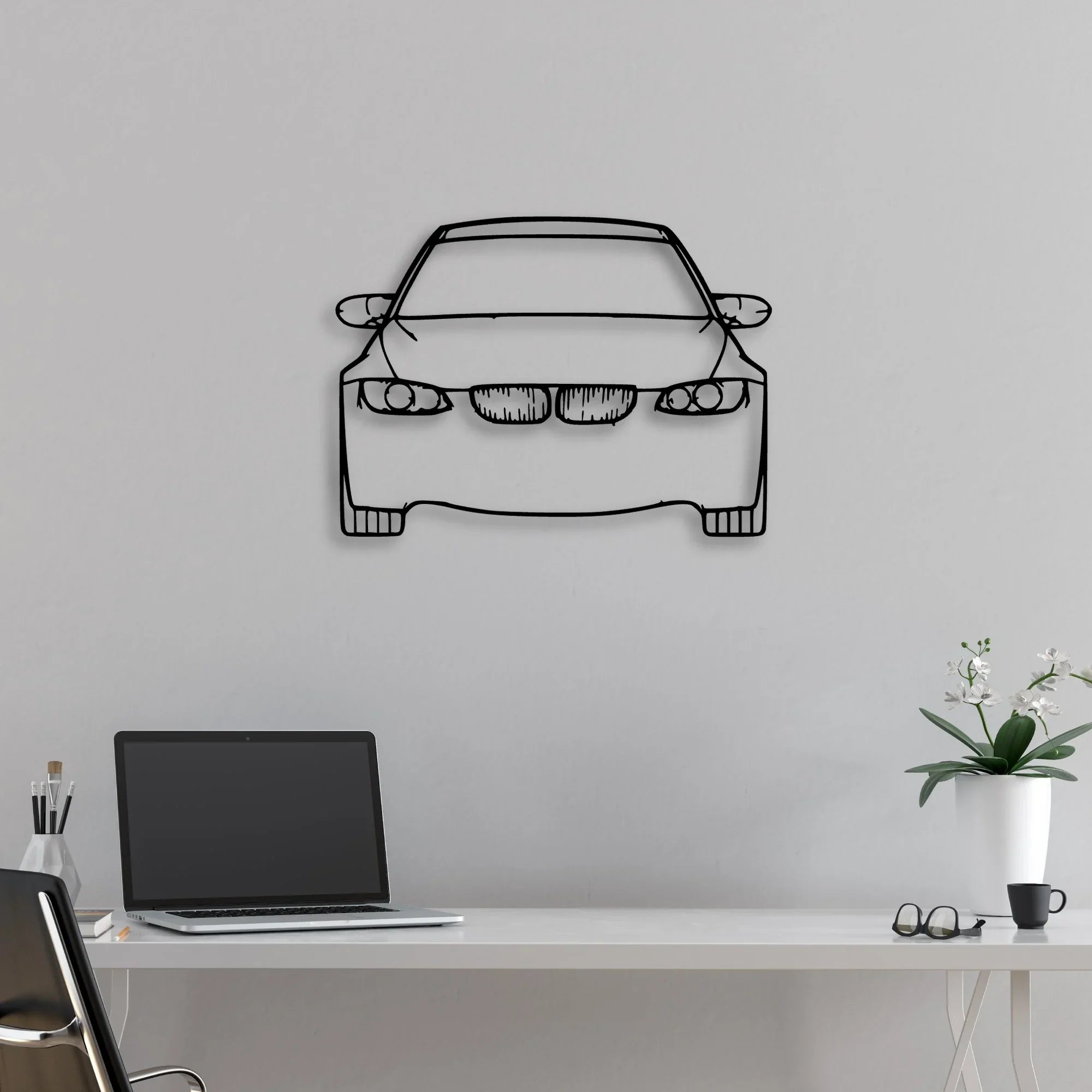 E92 M3 Classic Silhouette Metal Wall Art - Automotive Garage Decor
