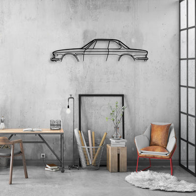 E9 3.0 CSL Classic Silhouette Metal Wall Art - Automotive Garage Decor