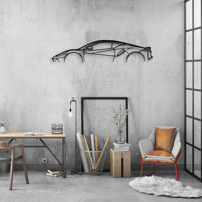 EMIRA Classic Silhouette Metal Wall Art - Automotive Garage Decor