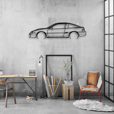 Eclipse GS 1992 Classic Silhouette Metal Wall Art - Automotive Garage Decor