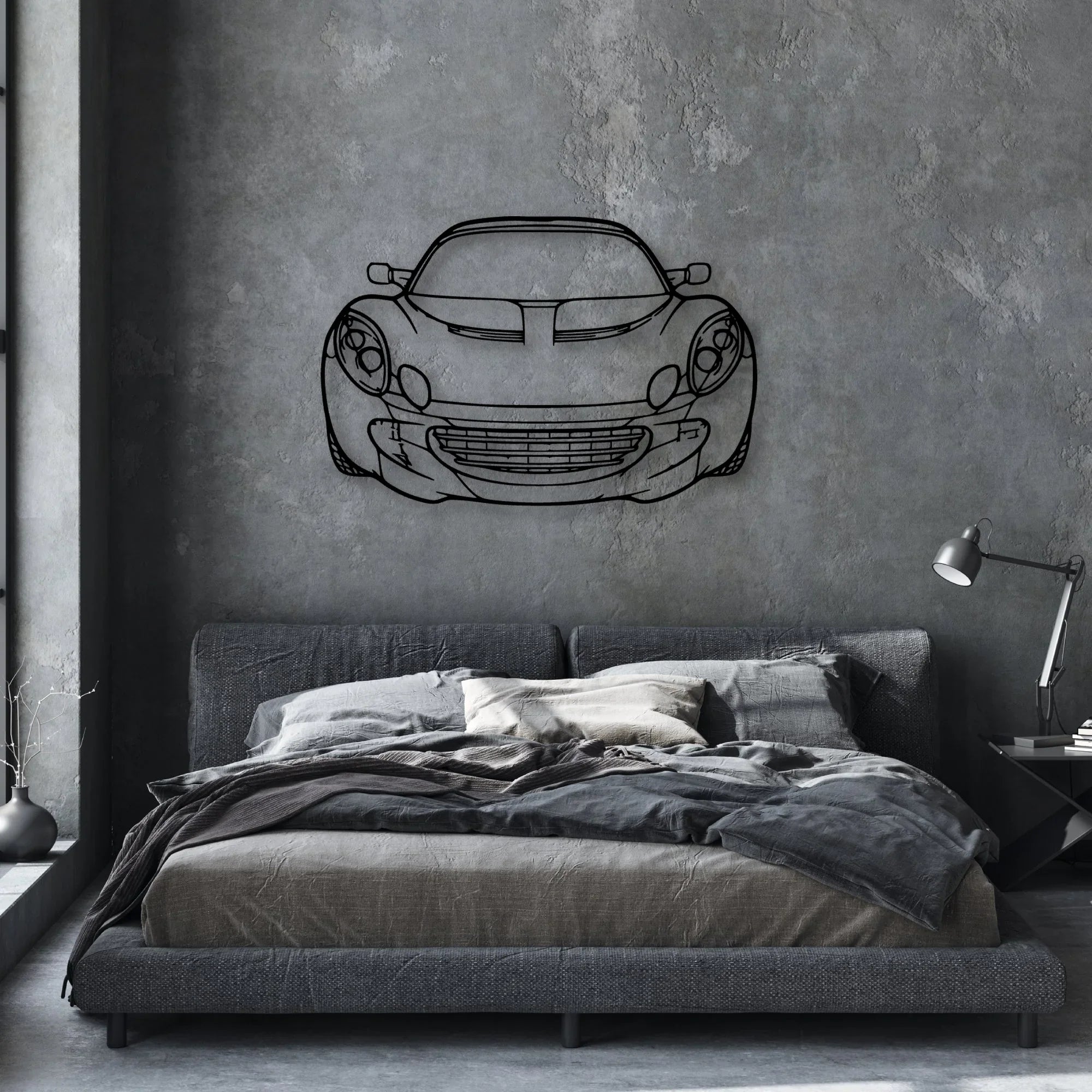 Elise SC 2010 Classic Silhouette Metal Wall Art - Automotive Garage Decor