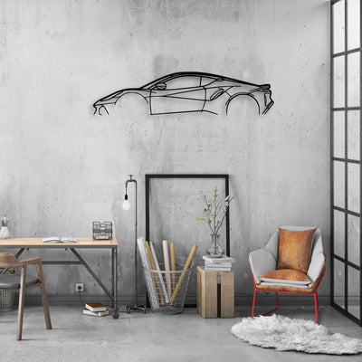 Emira 2 Classic Silhouette Metal Wall Art - Automotive Garage Decor