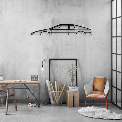 Esprit S1 Classic Silhouette Metal Wall Art - Automotive Garage Decor