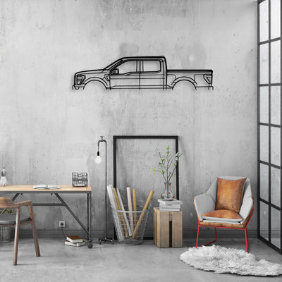 F-150 Tremor 2022 Classic Silhouette Metal Wall Art - Automotive Garage Decor