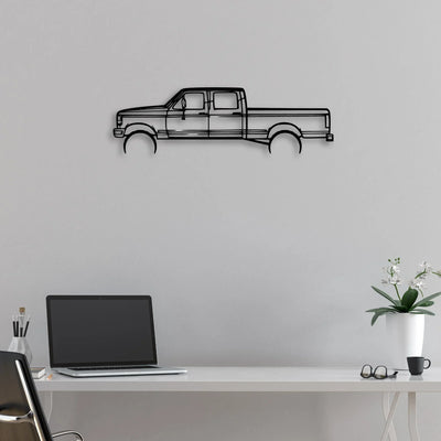 F-250 1997 Classic Silhouette Metal Wall Art - Automotive Garage Decor