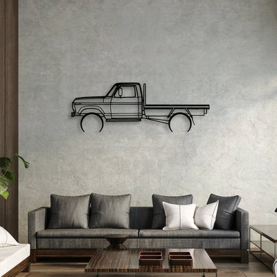 F100 Tray 1977 Classic Silhouette Metal Wall Art - Automotive Garage Decor
