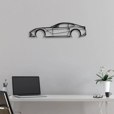F12 2 Classic Silhouette Metal Wall Art - Automotive Garage Decor