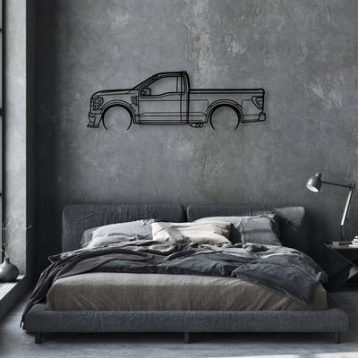 F150 SS Classic Silhouette Metal Wall Art - Automotive Garage Decor
