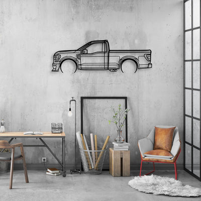 F150 SS Classic Silhouette Metal Wall Art - Automotive Garage Decor