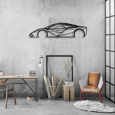 F1 1997 Classic Silhouette Metal Wall Art - Automotive Garage Decor