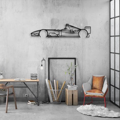 F1 2004 Classic Silhouette Metal Wall Art - Automotive Garage Decor