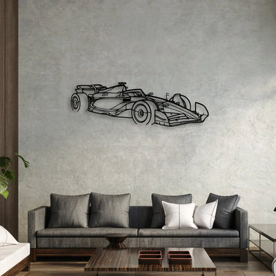 F1 2024 SF-24 Angle Classic Silhouette Metal Wall Art - Automotive Garage Decor