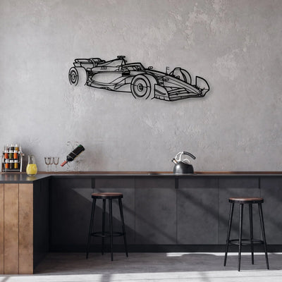 F1 2024 SF-24 Angle Classic Silhouette Metal Wall Art - Automotive Garage Decor