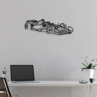 F1 2024 SF-24 Angle Classic Silhouette Metal Wall Art - Automotive Garage Decor