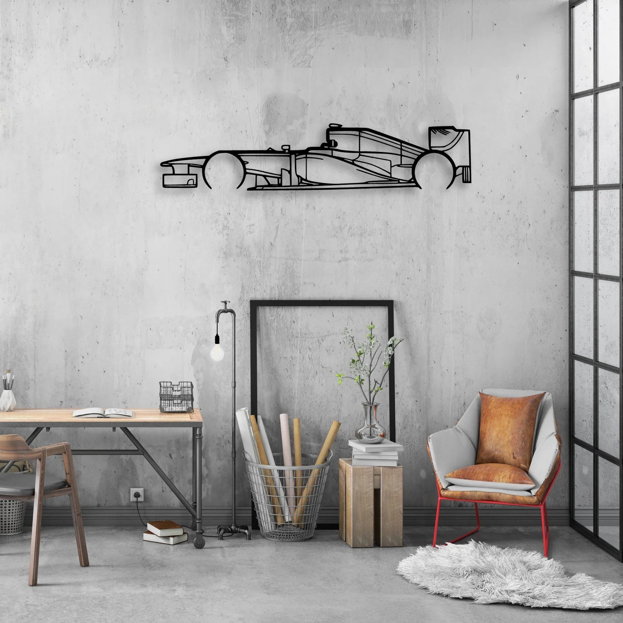 F1 RB8 2012 Classic Silhouette Metal Wall Art - Automotive Garage Decor