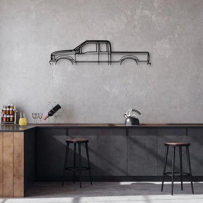 F350 2003 Classic Silhouette Metal Wall Art - Automotive Garage Decor