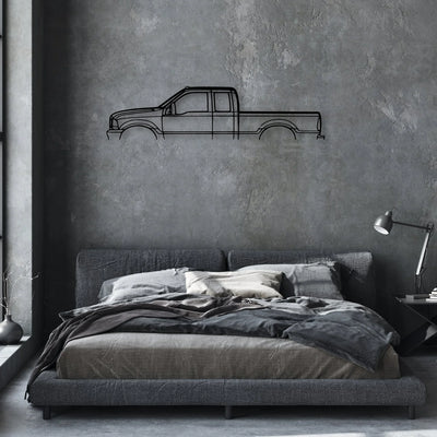 F350 2003 Classic Silhouette Metal Wall Art - Automotive Garage Decor