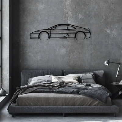 F355 Classic Silhouette Metal Wall Art - Automotive Garage Decor