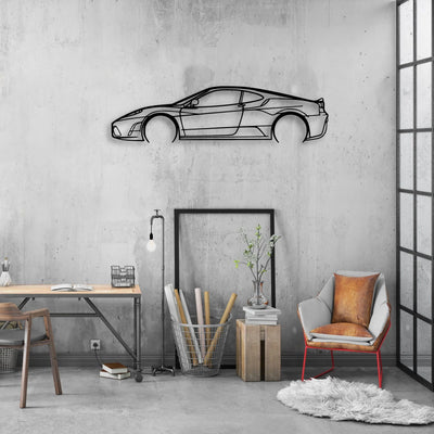 F430 Scuderia Classic Silhouette Metal Wall Art - Automotive Garage Decor