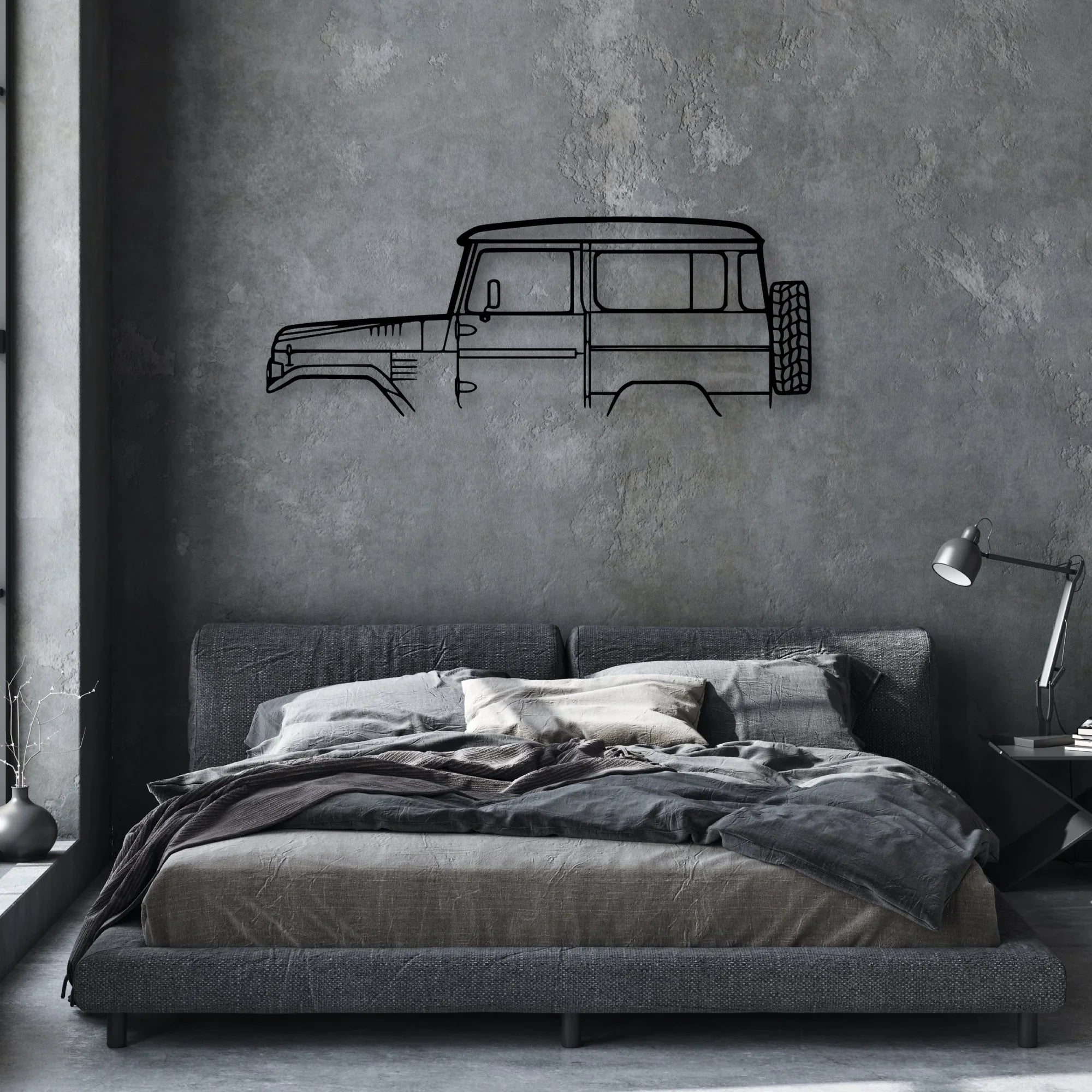 FJ40 1978 Classic Silhouette Metal Wall Art - Automotive Garage Decor