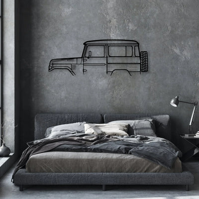 FJ40 1978 Classic Silhouette Metal Wall Art - Automotive Garage Decor