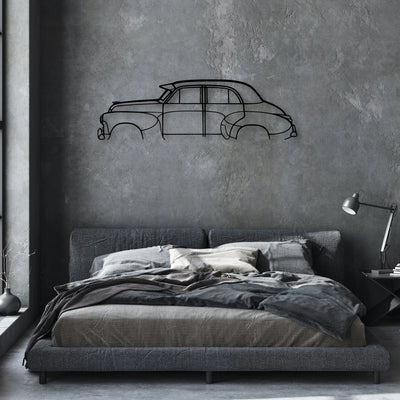 FJ Sedan 1956 Classic Silhouette Metal Wall Art - Automotive Garage Decor