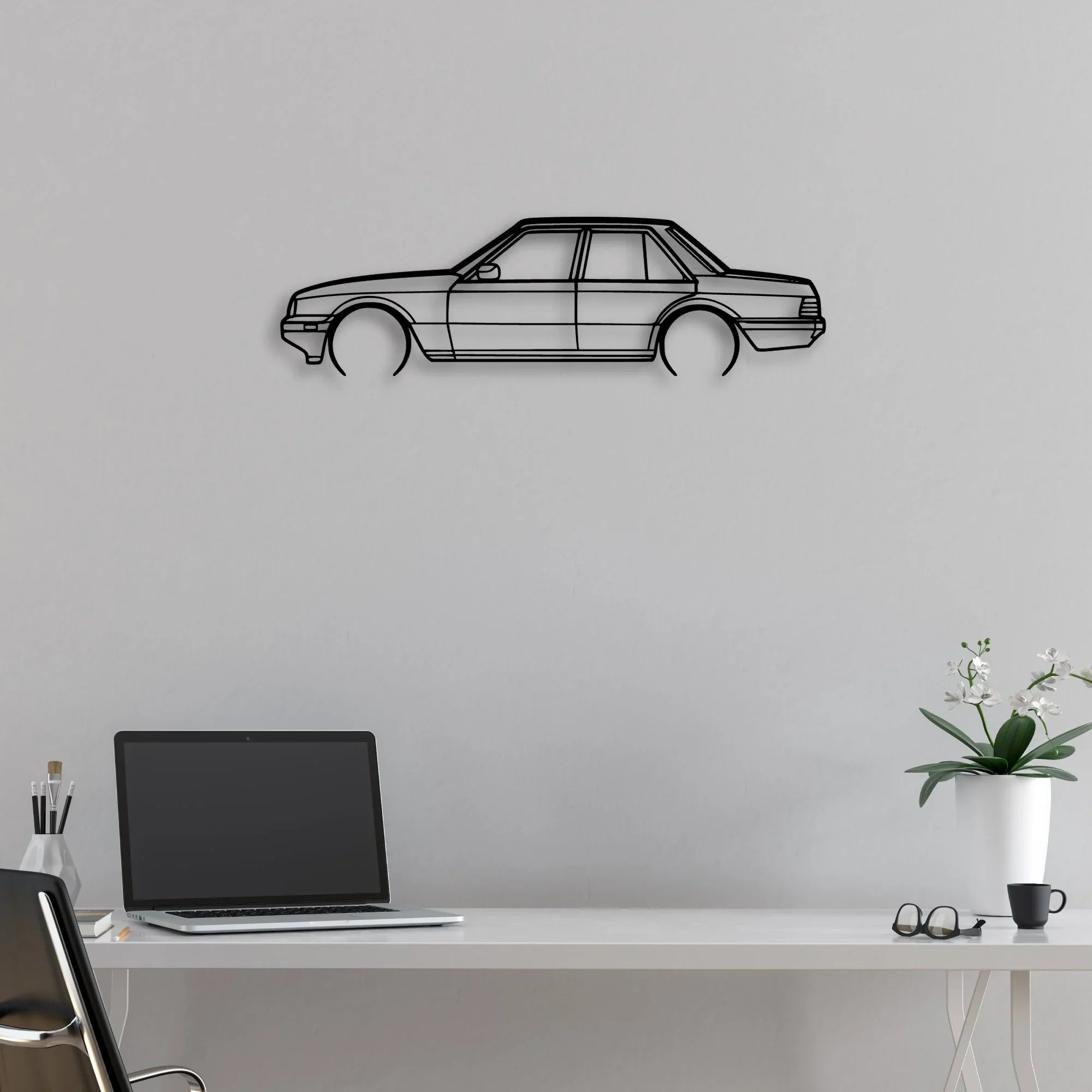 Falcon XF 1987 Classic Silhouette Metal Wall Art - Automotive Garage Decor