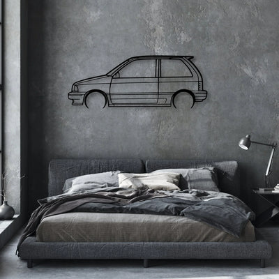 Festiva 1993 Classic Silhouette Metal Wall Art - Automotive Garage Decor