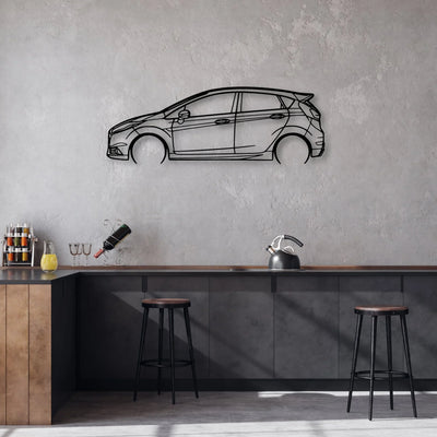 Fiesta ST 2017 Classic Silhouette Metal Wall Art - Automotive Garage Decor