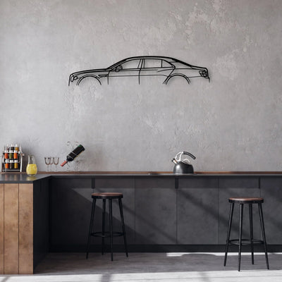 Flying Spur Classic Silhouette Metal Wall Art - Automotive Garage Decor