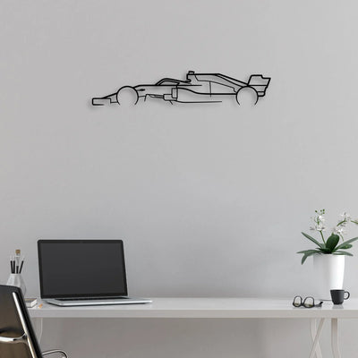Formula One F1 Classic Silhouette Metal Wall Art - Automotive Garage Decor