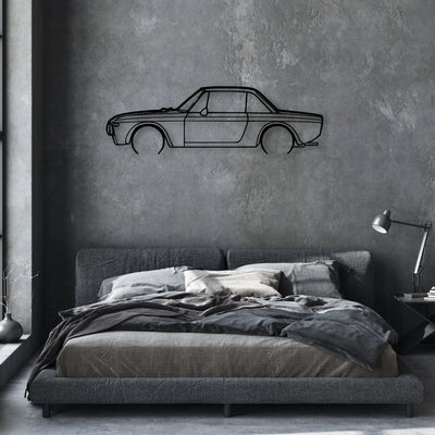 Fulvia 1970 Classic Silhouette Metal Wall Art - Automotive Garage Decor