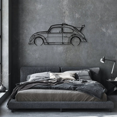 Fun Cup Classic Silhouette Metal Wall Art - Automotive Garage Decor